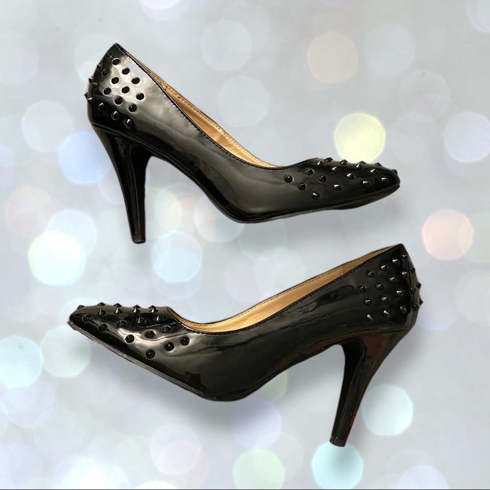 Studded Black Heels